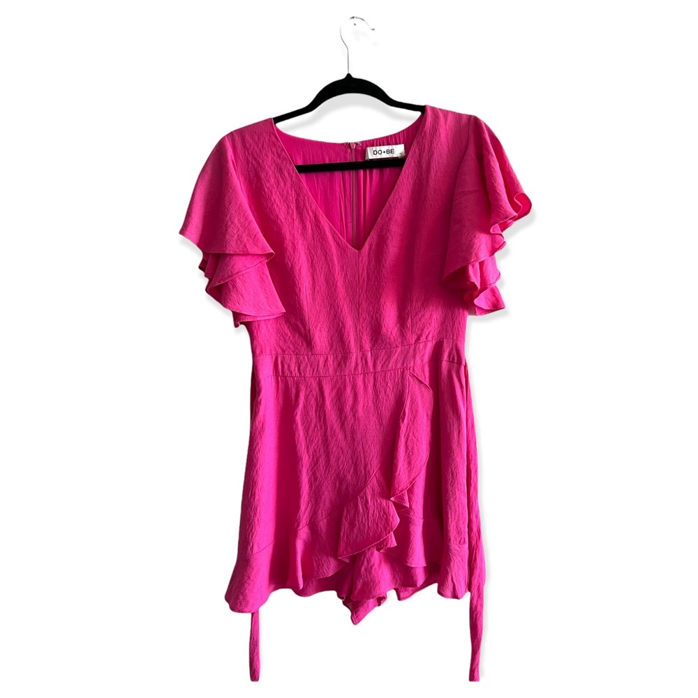 Hot pink Sunday brunch romper